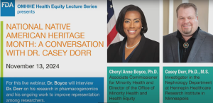 FDA OMHHE Health Equity Lecture Series, presentation slide of Dr. Casey and Dr. Cheryl Anne Boyce